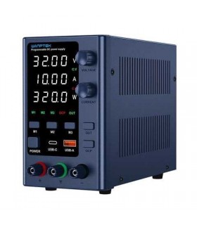 منبع تغذيه  WANPTEK EPS3010 32V 10A CC/CV + USB QUICK CHARGE